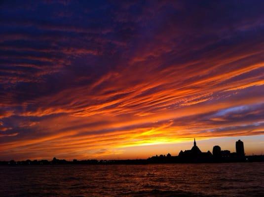 Sunset looking at the jersey side from Festiva Boat