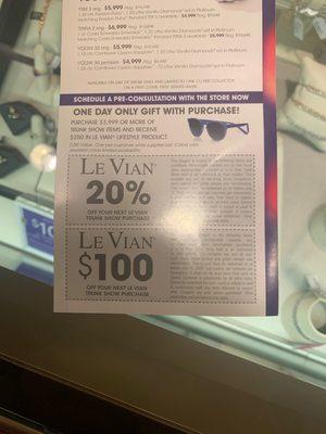 One Day Only Le Vian Show! 12/9/2019!