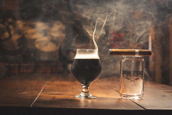 Smoked Porter beer, image created for a brewery