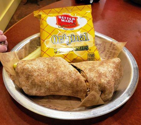 Mediterranean Veggie Wrap at Grand Traverse Ann Arbor