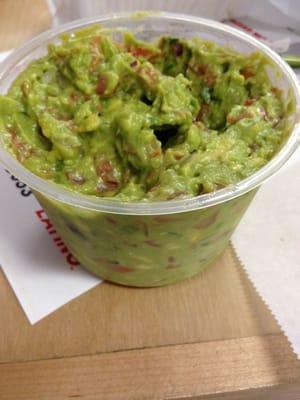 Guacamole handmade with a tad of spice from jalapeños! just want everyone needs.