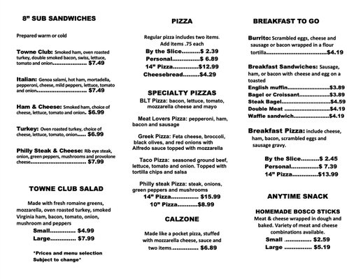 Menu, Page 2 - Updated 10/15/2021