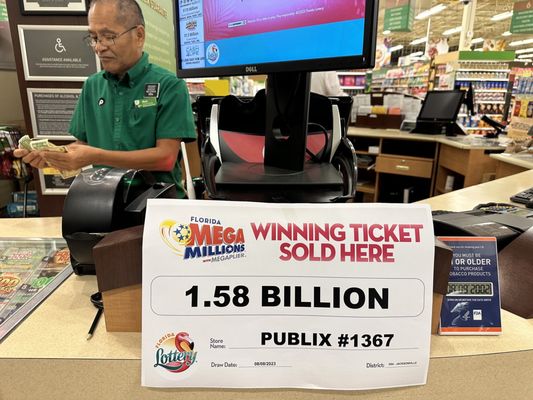 The day after the Megamillion winner announcement - Publix supermarket in Neptune Beach FL - Aug 8 2023