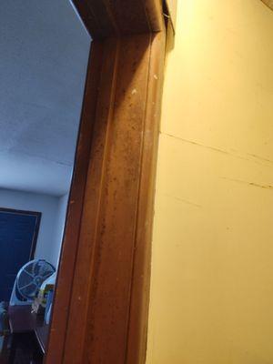 Black mold spreading to the wood on the door frame