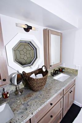 Completed master bathroom at a home in South Park.