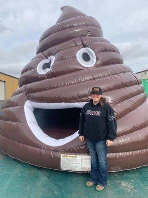 Poop emoji Inflatable Bounce House. Great for photo opps