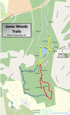 Trail map (including mileage).