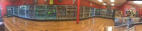 A partial view of our wide glass selection.