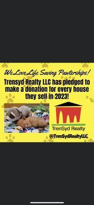 TrenSyd Realty commits to making a donation for every home that closes with us in 2023.