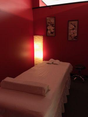 Private massage rooms are available