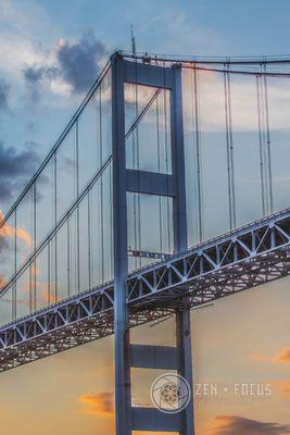 The Chesapeake Bay Bridge during sunset in Annapolis, Maryland