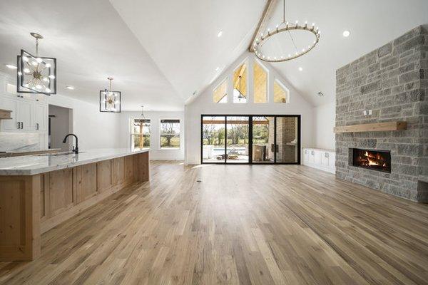 custom living room kitchen kennedy homes