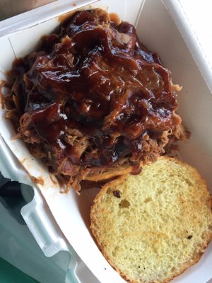 BBQ pulled pork sandwich