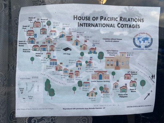 House of Pacific Relations International cottages map