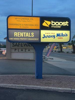 Located In Safeway Plaza inside Lake Havasu Properties Building