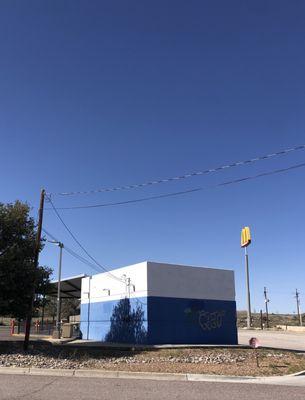 Greyhound Bus Station behind McDonald's.