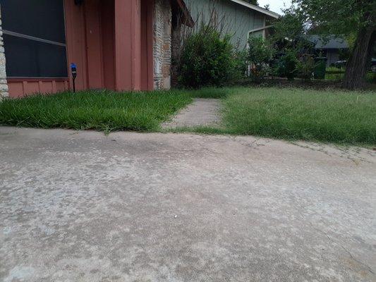 before mowing