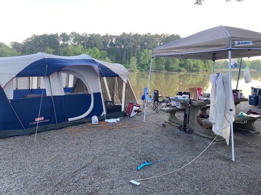 The lake and campsite 16