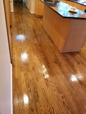 Refinished hardwood