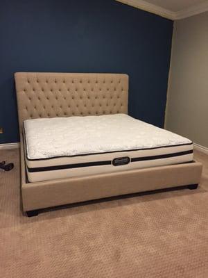 King sized bed frame (mattress purchased separately)