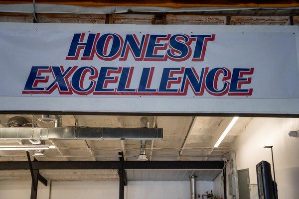 Honest Excellence is our standard measurement for customer service