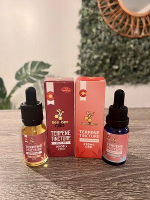 BeeZbee CBD terpene tinctures (Grape Ape & Strawberry Diesel)