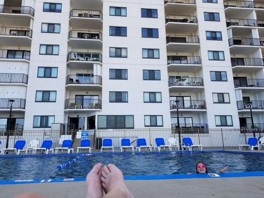 View of the condo complex from the pool.