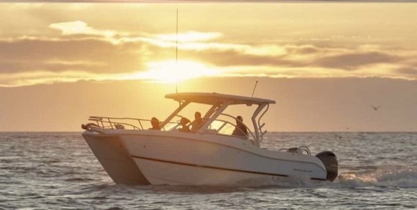 Boat and sunset in hawaii