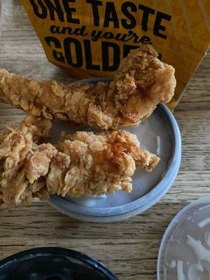 Overcooked tenders