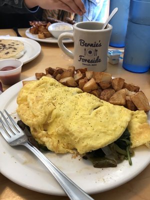 Veggie Omelette, Bottomless Coffee