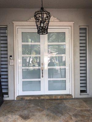 French door with privacy glass for front of house