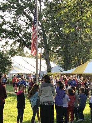 All-school Patriot Day tribute/prayer service.