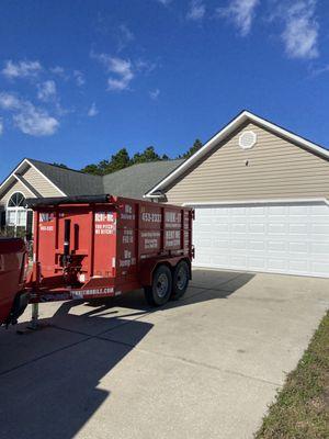 Mobile dumpster driveway, friendly