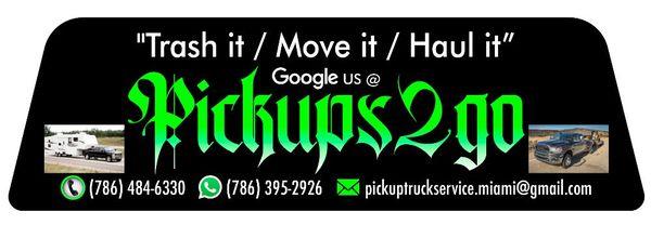 Contact us @Pickups2go