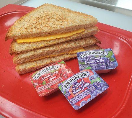 Kids sandwich for breakfast