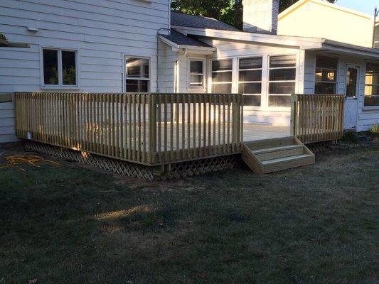 24'x20' treated wood deck