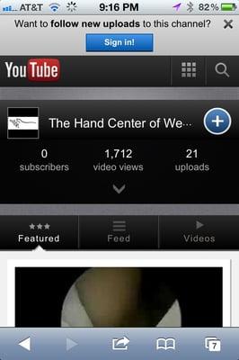 Find the hand center on YouTube at search word HANDcenter