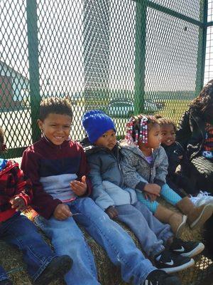 Hay ride. We went to the pumpkin patch.