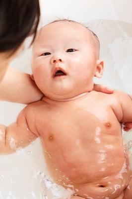 gentle bathing of your baby