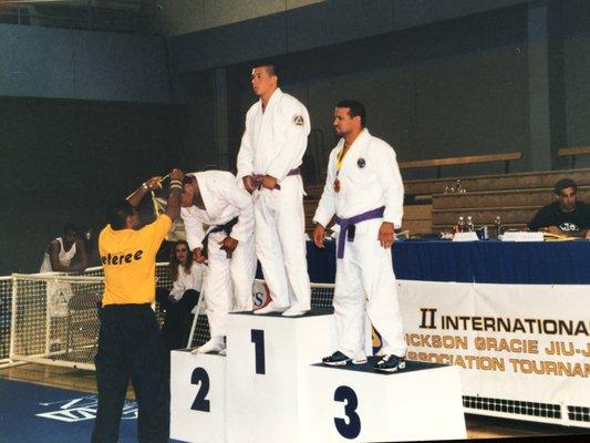 My Buddy Henry "The Master" Akins winning Purple BJJ Gold at the Rickson Gracie World Championships in LA in 2002