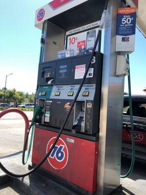 Standard pump works fine and no zip code required for credit card purchase at the pump