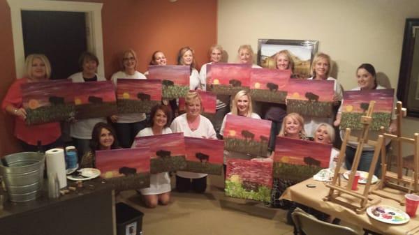 Tallgrass Art Gallery and School painting class.