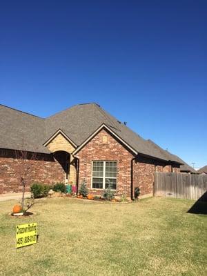 Replaced roof with additional ventilation and full wrap of seamless gutter.