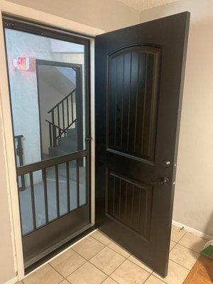 Fiber glass entry door