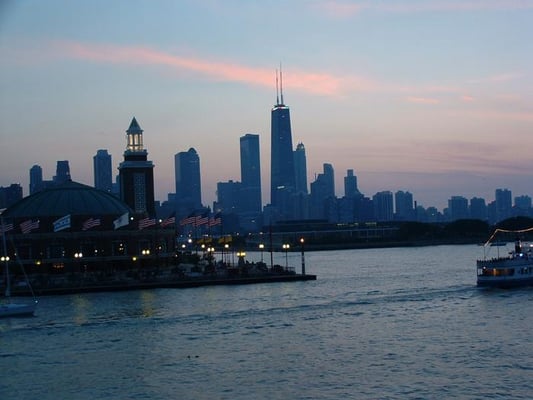 Capturing a beautiful summer evening in Chicago.