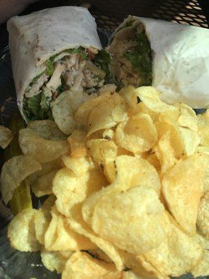 Chicken Caesar salad wrap