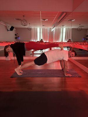 couples yoga this valentine's day.