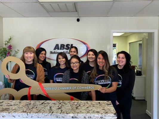 Some of our awesome staff for our ribbon cutting with the Chamber of Commerce!