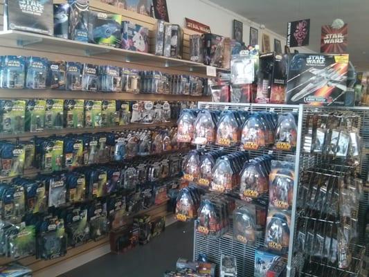 Star Wars figures galore.