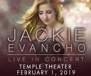 Angelina Arts Alliance welcomes Jackie Evancho to Lufkin Texas February 1, 2019